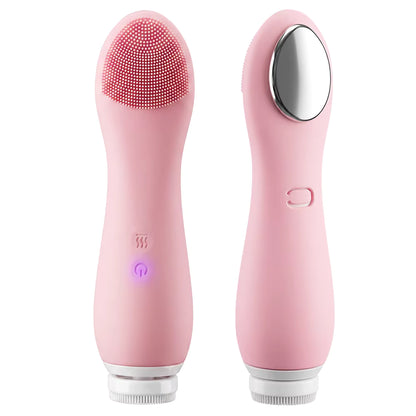 4-in-1 Rechargeable Electric Facial Cleansing Brush & Thermal Exfoliator