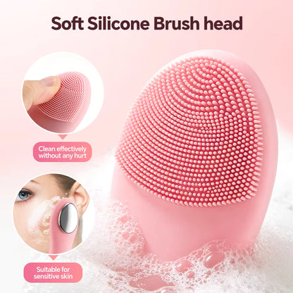 4-in-1 Rechargeable Electric Facial Cleansing Brush & Thermal Exfoliator