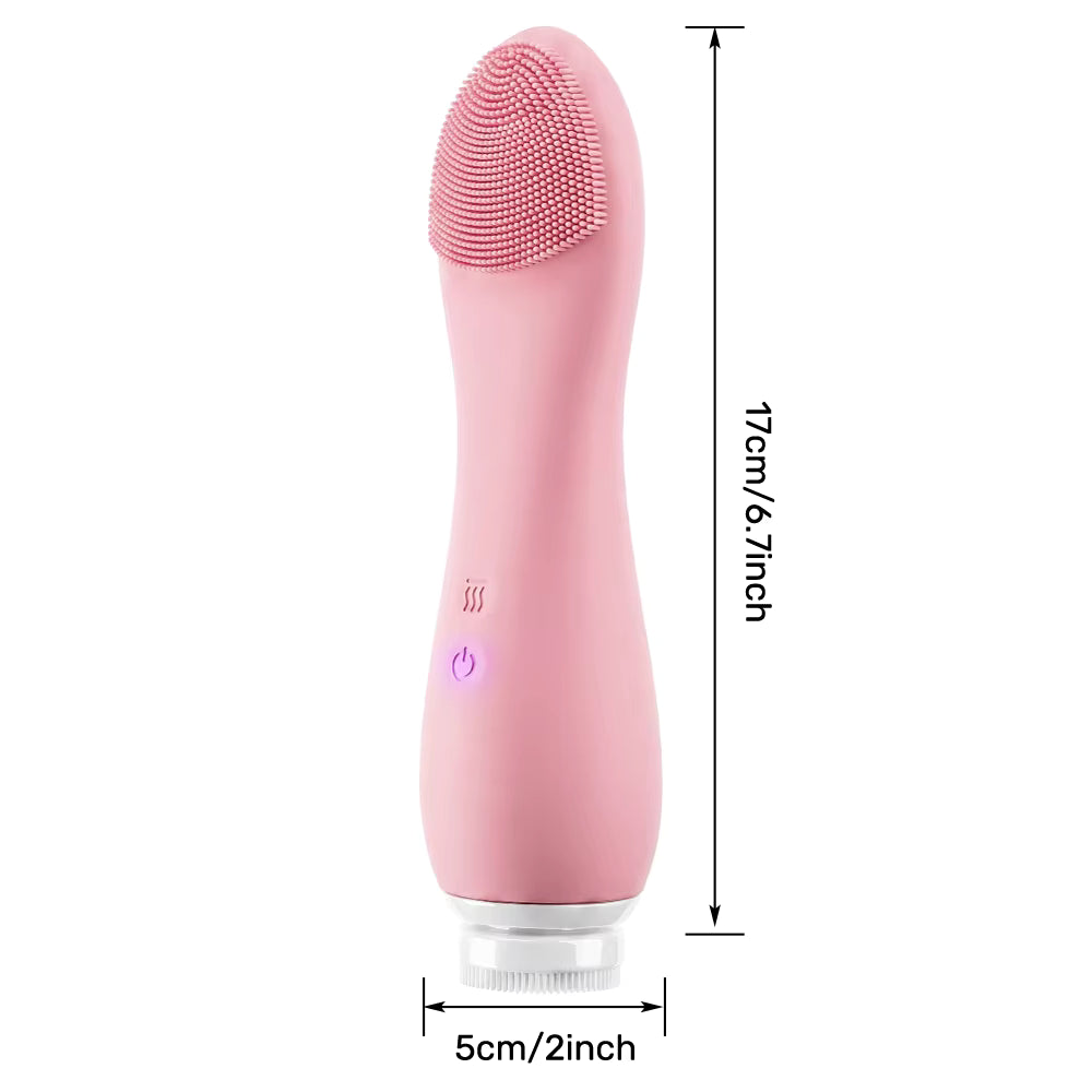 4-in-1 Rechargeable Electric Facial Cleansing Brush & Thermal Exfoliator