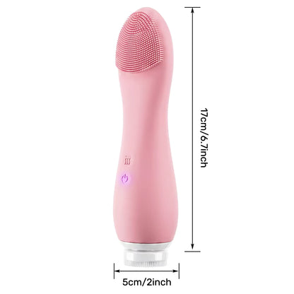4-in-1 Rechargeable Electric Facial Cleansing Brush & Thermal Exfoliator